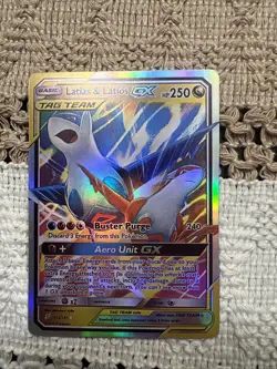 Pokemon TCG Latias & Latios GX 250 HP Sm-Team Up 113/181 Ultra Rare Holo Card - Image 1