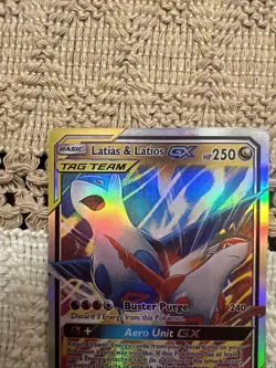 Pokemon TCG Latias & Latios GX 250 HP Sm-Team Up 113/181 Ultra Rare Holo Card - Image 4