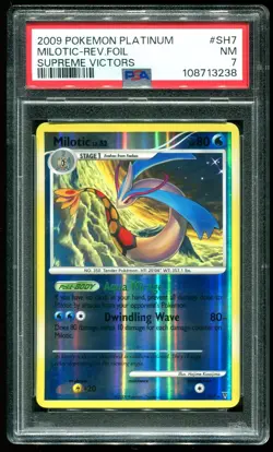 PSA 7 Milotic Reverse Holo Supreme Victors 2009 Pokemon Card #SH7 - Image 1