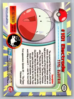 Electrode #101 Topps Pokemon Card - Foil - Blue Logo - NM - Image 2