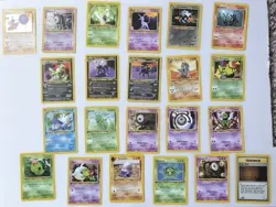 Vintage Pokemon Neo Discovery Lot 22 Cards Tyranitar Houndoom Umbreon Espeon - Image 1