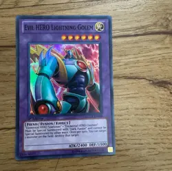 Yugioh Evil HERO Lightning Golem LCGX-EN068 Super Rare MP - Image 1