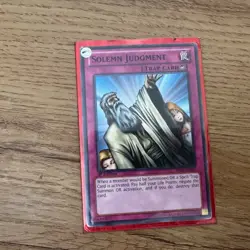 BP01-EN047 Solemn Judgment Black Rare 1st Edition NM Yugioh Card - Image 2