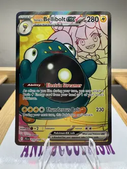 Iono's Bellibolt EX Holo-Pokemon TCG Card 172/159 SV Journey Together Ultra Rare - Image 1