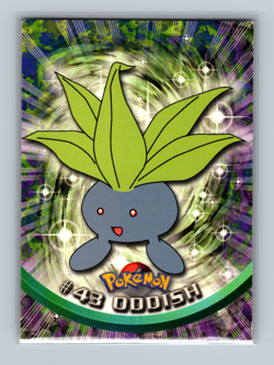 Pokemon Topps TV Animation Edition 1999 Black Logo #43 Oddish - Image 1