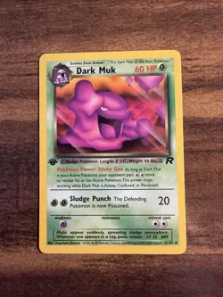 Dark Muk 41/82 1st Edition Team Rocket Non Holo Pokemon Card - Image 1