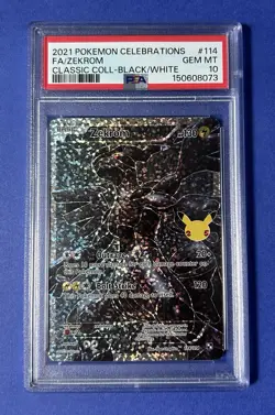 2021 Pokemon Celebrations FA/Zekrom Classic Coll-Black/White #114 PSA 10 GEM MT - Image 1