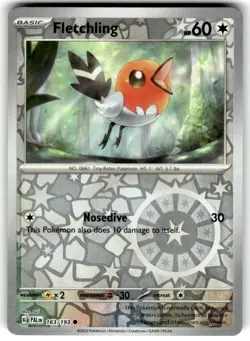Pokemon Reverse Holo NM - Fletchling 163/193 Common - Image 1