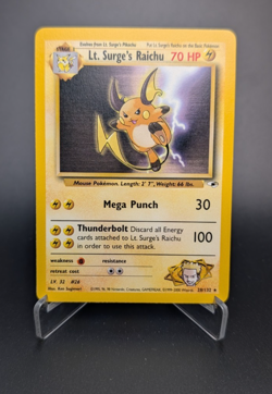 Lt. Surge's Raichu - Gym Heroes 28/132 Rare - Pokemon TCG (Vintage WOTC) - LP - Image 1