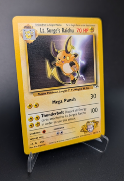 Lt. Surge's Raichu - Gym Heroes 28/132 Rare - Pokemon TCG (Vintage WOTC) - LP - Image 2