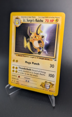 Lt. Surge's Raichu - Gym Heroes 28/132 Rare - Pokemon TCG (Vintage WOTC) - LP - Image 3