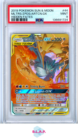 MLTRS/ZPDS/ARTCN.GX HIDDEN FATES POKEMON SUN & MOON HIDDEN FATES 2019 44 PSA 9 - Image 1