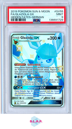 FA/GLAZIOLA GX HIDDEN FATES-GER POKEMON SM HIDDEN FATES 2019 SV55 PSA 9 - Image 1