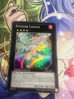 EVOLZAR LAGGIA GERMAN SUPER RARE CT09-EN011 DE011 NEAR MINT YUGIOH - Image 1