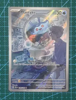 Pokemon TCG Mantyke 189/182 Illustration Rare Paradox Rift English - Image 1