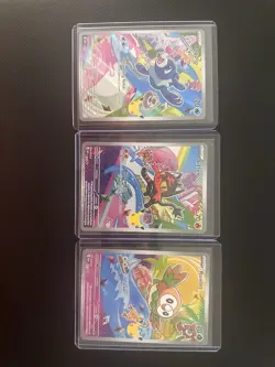 Pokemon TCG first partner illustration collection Gen 7 starters - Image 1