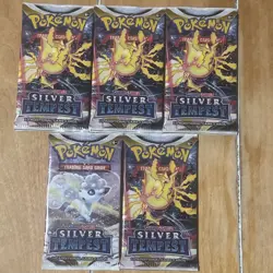 5 x Silver Tempest Pokemon TCG Sword and Shield Booster Packs - Image 1
