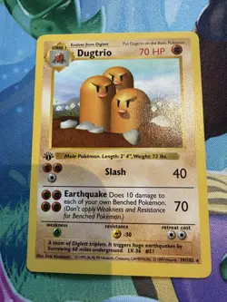 Dugtrio - Base Set - 1st Edition - 19/102 - Rare - English - Pokemon TCG - Image 1