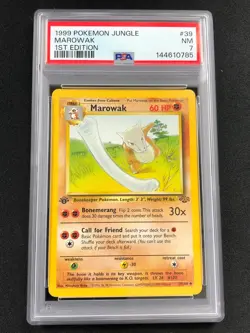 Pokemon 1999 Marowak 1st Jungle 39/64 PSA 7 - Image 1