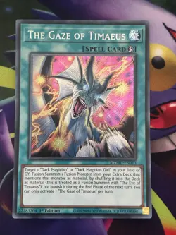 Yugioh The Gaze Of Timaeus MZMU-EN013 1st Edition Secret Rare - Image 1