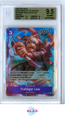 TRAFALGAR LAW ONE PIECE OP05-069 2023 OP05 SR ENGLISH BECKETT 9.5 - Image 1