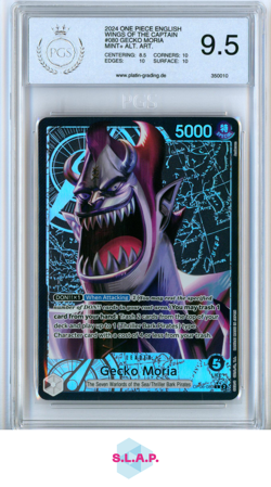 GECKO MORIA ONE PIECE OP06-080 2024 OP06 ALTERNATE ART ENGLISH PGS 9.5 - Image 1
