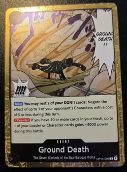 Ground Death OP14-096 Foil Rare The Azure Sea's Seven One Piece CCG - Image 1