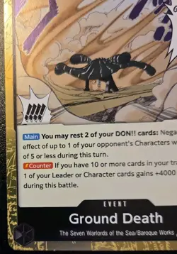 Ground Death OP14-096 Foil Rare The Azure Sea's Seven One Piece CCG - Image 4