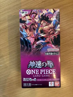One Piece Card Game OP-11 Shinsoku No Ken 1Box Tape Includes Character Cards - Image 1