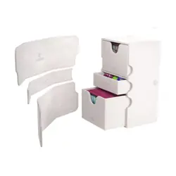 GameGenic Card Storage Stronghold 200 + Convertible Deck Holder XL - White New - Image 2