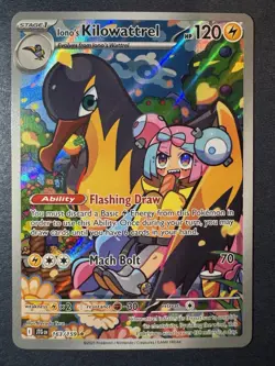 Pokemon TCG Iono's Kilowattrel Card Journey Together IR 163/159 - Image 1