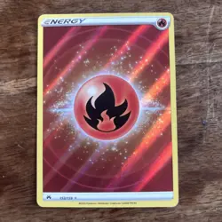 Pokemon TCG Fire Energy Crown Zenith Textured Holo Ultra Rare Card 153/159 - Image 1