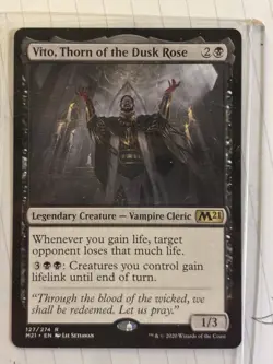 Magic: The Gathering Vito, Thorn of the Dusk Rose Rare Legendary Core Set 2021 - Image 1