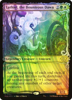 MTG HALO FOIL Lathiel, the Bounteous Dawn Showcase - Multiverse Legends #180 - Image 1