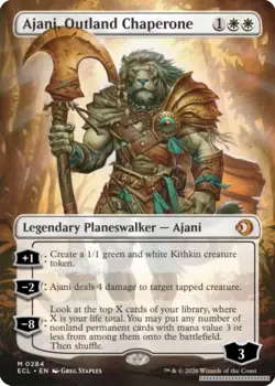 Ajani, Outland Chaperone (Borderless) [ECL - 284] - NM [Normal] TCG MTG - Image 1