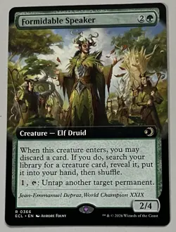 MTG Lorwyn Eclipsed Formidable Speaker Creature RARE REGULAR #0366 - Image 1