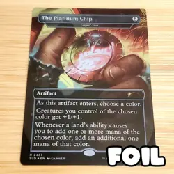 1x The Platinum Chip - Caged Sun, Foil - Fallout Secret Lair 2461, Magic MTG NM - Image 1
