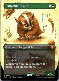 Badgermole Cub (Borderless) M Creature — Badger Mole Normal Avatar: The Last Air - Image 1