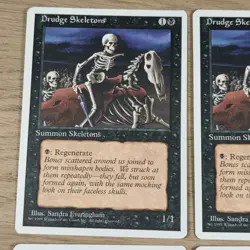 4x Drudge Skeletons MTG Fourth 4th Edition Magic Playset - Image 4