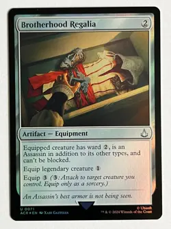 Brotherhood Regalia - FOIL Uncommon - MTG Assassin's Creed - 0071 NM - Image 1