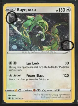 Rayquaza SWSH029 Cosmos Holo Promo Sword & Shield Promo Pokemon Double Swirl - Image 1