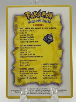 Pokemon TCG Theme Questions Card Insert 1999 Wizards Of The Coast - Image 1