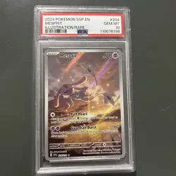 Pokemon 2024 Mesprit 204/191 Illustration Rare Surging Sparks GEM MINT PSA 10 - Image 1