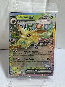 Pokemon Prismatic Evolutions Leafeon ex 006/131 Surprise Box Stamped Sealed - Image 1