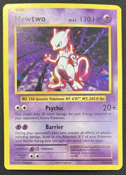2016 Pokemon Cracked Ice Holo Mewtwo 51/108 Deck Exclusive VLP - Image 1