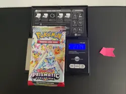 GOD PACKU 21.74g VERY HEAVY Prismatic Evolutions Pokemon Sealed Booster Pack New - Image 1