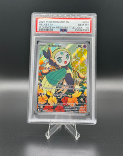 2025 Pokemon MEP Black Star Promos Meloetta PSA 10 Gem Mint Mega Battle Deck - Image 1