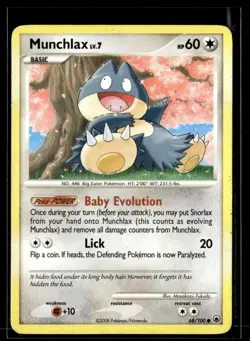 2008 Diamond & Pearl - Majestic Dawn Munchlax Basic/Common #68 - Image 1
