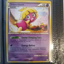 Pokemon Card SMOOCHUM 30/123 Heart Gold & Soul Silver Holo L/P (Printing Error) - Image 1