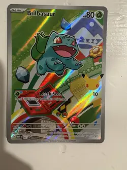 Pokemon TCG Bulbasaur 037 Promo Illustration First Partner 30th Anniversary NM - Image 1
